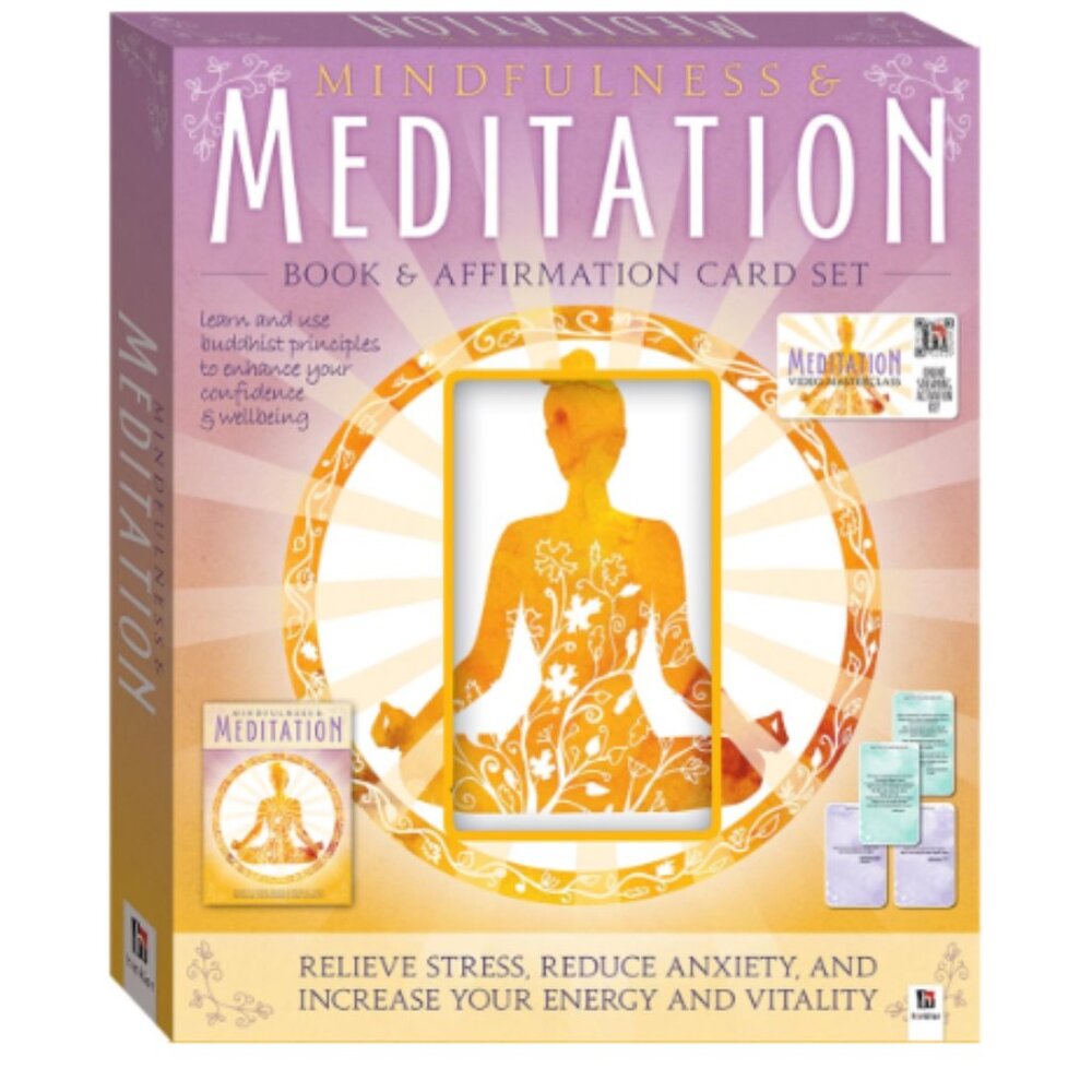 Mindfulness & Meditation - Book & Cards, Hinkler - NEW -  Spirituality Self Care